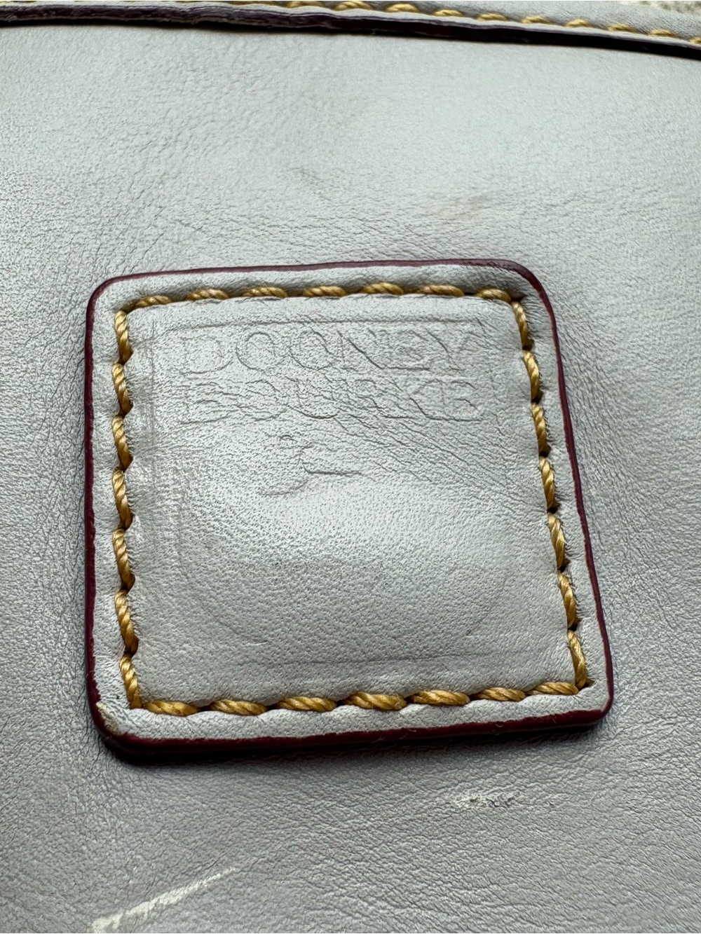 Dooney and Bourke Women's White Leather Tote Bag with Front Zip Pocket - Picture 16 of 16